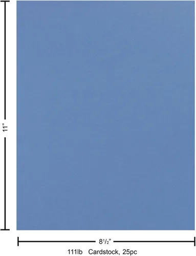 Vista 7 de PA Paper Accents - Cartulina suave pesada de 8.5 x 11 pulgadas, color azul, papel de cartulina de color de 111 libras para hacer tarjetas, álbumes