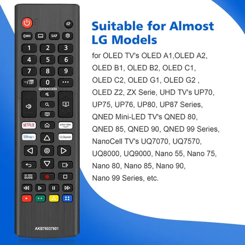 Vista 3 de 2 piezas universal para LG TV mando a distancia de reemplazo para LG mando a distancia universal para Smart TV