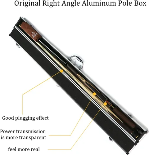 Vista 6 de Tacos de billar profesionales 57.1 in Norteamericano Importado Material British Snooker cue Set, 3/4 Split cue, 0.382 in