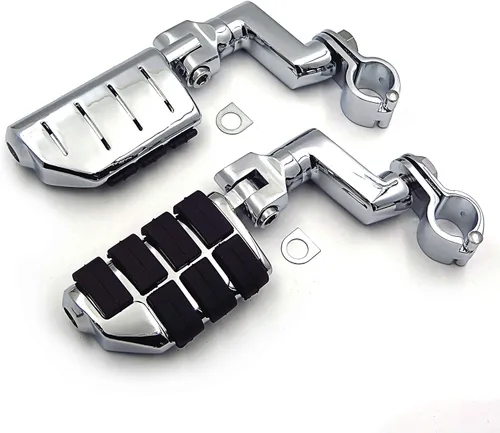 Vista 7 de XKH - Abrazaderas de autopista de 1 pulgada compatibles con V-STAR Roadstar KAWASAKI VULCAN cromadas [B010WLAUJ2]