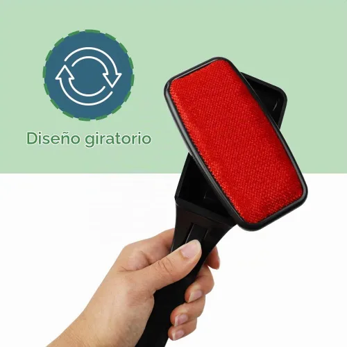 Vista 4 de Removedor de Pelusas para Pelo de Mascotas de Home Basics: Cepillos Giratórios para Ropa y Muebles Cepillo de Vestido de Plástico (Rojo)