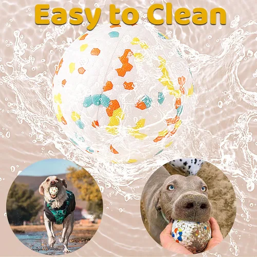 Vista 5 de Bolas para Perros, Bola de Juguete Indestructible para Perros Masticadores Agresivos, Bola Interactiva Duradera de Alta Elasticidad para Entrenar