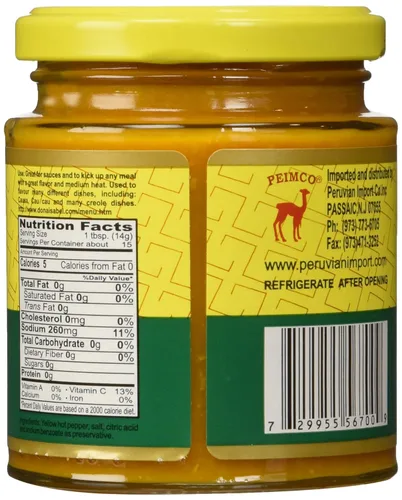Vista 2 de Doña Isabel, Ají amarillo molido, botella única de 7.5 oz, producto de Perú