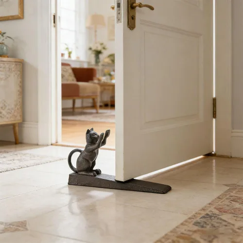 Vista 2 de YukaBa Home Locomotion - Tope para puerta de gato, color negro (Cat B-1 Pack)