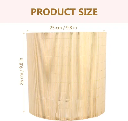 Vista 2 de Pantallas de lámpara para lámparas de pie, pantalla de ratán, pantalla de pie, cubierta de lámpara rústica, pantalla de lámpara de repuesto