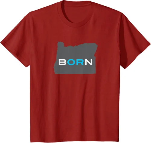 Vista 49 de Nacido en Oregon Camisa – Estado Mapa Born Idea de regalo, Negro