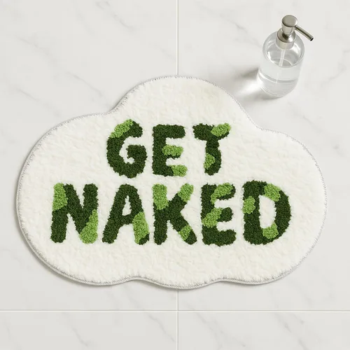 Vista 13 de Get Naked - Alfombra de baño antideslizante, bonita alfombra de baño copetuda, alfombra de baño de microfibra lavable para interiores, para baño