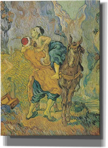 Vista 12 de Epic Graffiti 'Der Barmherzige Samariter' por Vincent Van Gogh, lienzo de arte de pared giclée, 12 x 16 pulgadas