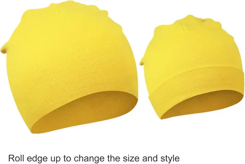 Vista 2 de DRESHOW BQUBO - Gorro unisex para bebé, gorro para niños pequeños, gorro de punto suave y lindo gorro para guardería