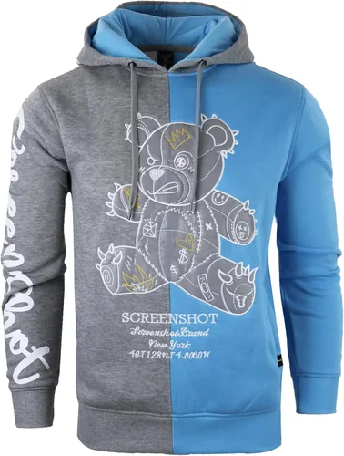 Vista 26 de SCREENSHOT Sudadera urbana de forro polar para hombre, diseño de dibujos animados de animación, parche bordado de gel