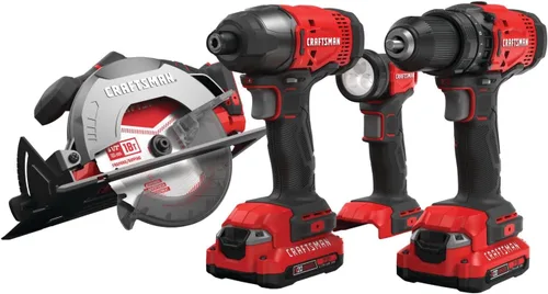 Vista 2 de CRAFTSMAN V20 MAX Kit combinado de herramientas eléctricas, juego de herramientas eléctricas inalámbricas de 4 herramientas (CMCK401D2AM)