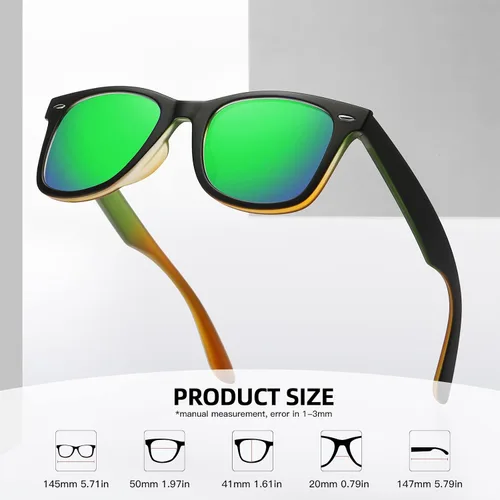 Vista 10 de MEETSUN Polarized Sunglasses for Women Men Classic Retro Square Frame Driving Sun Glasses UV Protection