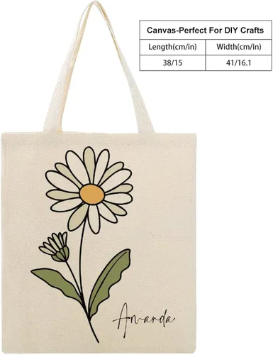 Vista 4 de Bolso de mano personalizado de la flor del nacimiento del mes del nacimiento