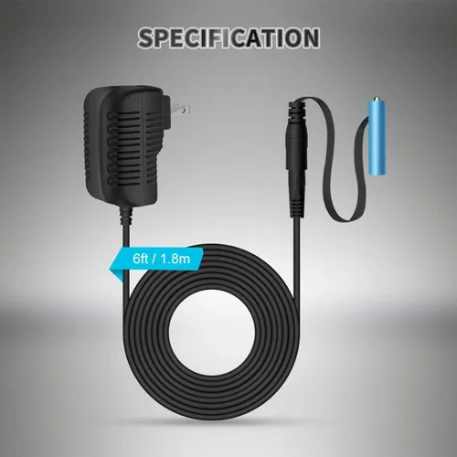 Vista 6 de Lenink Adaptador de fuente de alimentación de CA para batería AAA, reemplazar 3 pilas AAA, negro