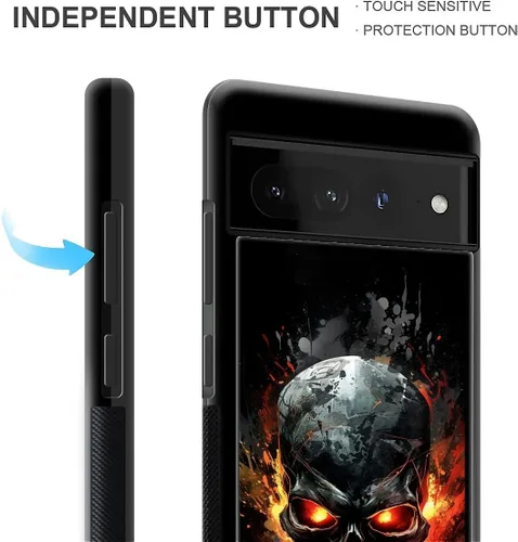 Vista 1150 de Compatible con Google Pixel 4A 5G Mobile Case Creative Acrylic Panel trasero Silicona Protección Grip especialmente diseñado para Google Pixel 4A 5G
