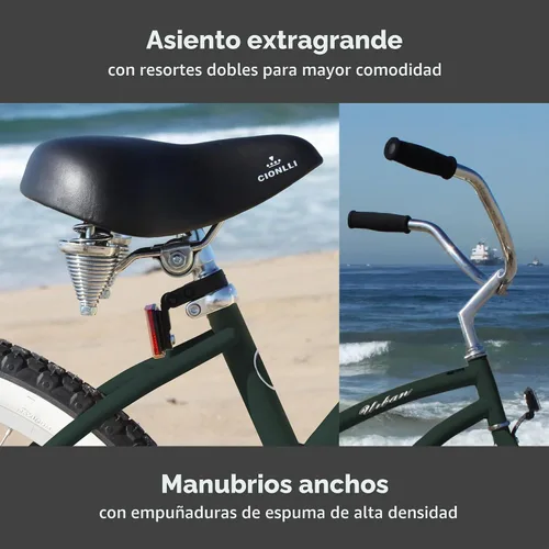 Vista 4 de Sixthreezero Urban Lady Beach Cruiser - Bicicleta híbrida de 3 velocidades para mujer