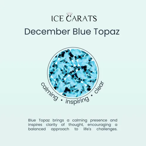 Vista 9 de IceCarats Anillo de topacio azul suizo de oro amarillo de 10 quilates, joyería de piedra natal de diciembre