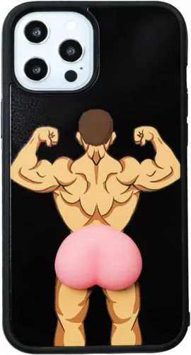 Vista 43 de Funda Graciosa y Fea para Teléfono Compatible con iPhone 7/8/SE Funda Ridícula, Extraña, Feísima y Loca de Melocotón