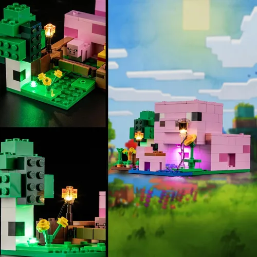 Vista 5 de Vaodest Luz LED para Lego 21268 The Baby Pig House Blocks Modelo, diseño y configuración compatible con el modelo 21268