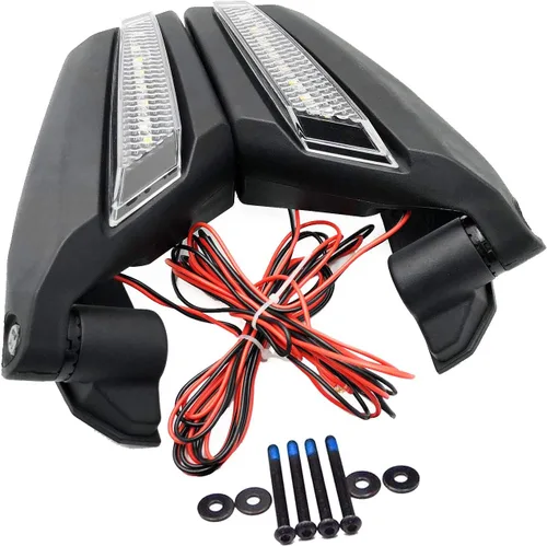 Vista 5 de Juego de espejos intermitentes LED laterales UTV Racing compatibles con Can Am Maverick X3 2017-2019 USA [P/N: UTV-010-A]