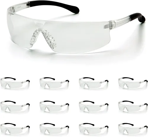 Vista 8 de ATERET 12 pares de gafas de seguridad, lente de policarbonato resistente a los arañazos ANSI Z87.1 resistente a los impactos