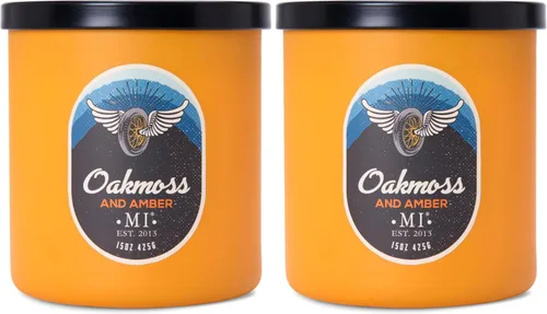 Vista 9 de Manly Indulgence Velas perfumadas de pino con pimienta para hombres, 2 mechas, mezcla de soja prémium de 15 onzas, quemaduras 60H, velas