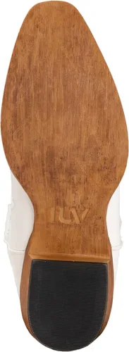 Vista 7 de IUV Botas vaqueras para mujer, botas vaqueras de media pantorrilla, botas vaqueras con punta puntiaguda
