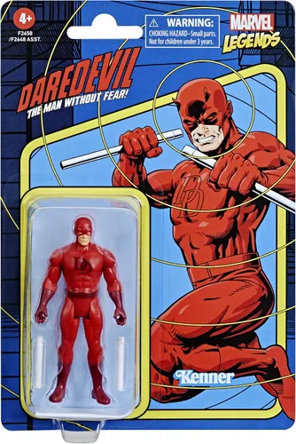 Vista 3 de Hasbro Marvel Legends - Figura de acción de Daredevil de 3.75 pulgadas a escala retro 375