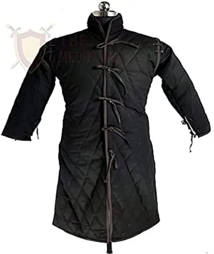 Vista 8 de Gambeson Coat Medieval Thick Padded Full Length Sleeves Gambeson Coat Aketon Jacket Armor, Cotton Gambeson by ITS Medieval
