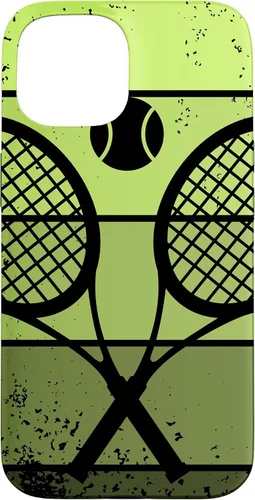 Vista 6 de Raqueta de jugador de tenis con cancha de pelota de tenis Vintage Retro Case para iPhone 17