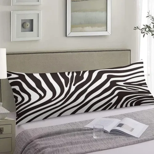 Vista 9 de DAOPUDA Funda de almohada corporal con estampado de vaca marrón, 20"x54", poliéster