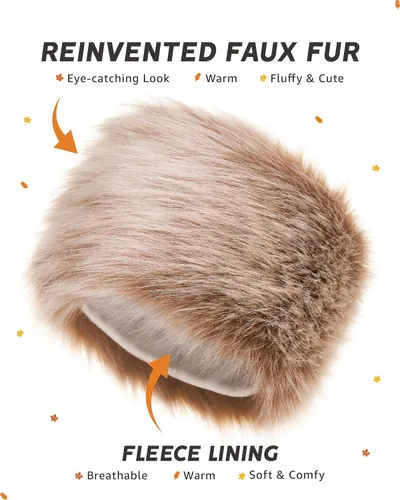Vista 13 de Futrzane Sombrero clásico cosaco - Sombreros de piel sintética para mujer - Sombrero ruso peludo cálido