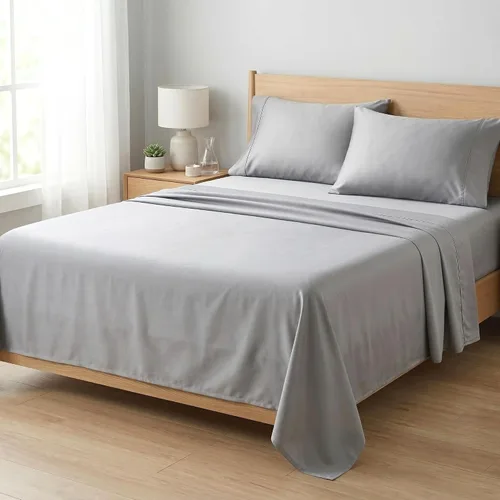Vista 11 de Beckham Hotel Collection Juego de sábanas tamaño Twin 100% algodón, ropa de cama de satén de lujo 500TC, bolsillo profundo de 16", que absorbe