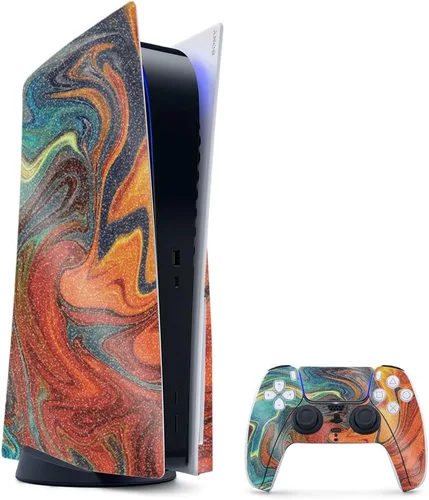 Vista 43 de MightySkins - Skin para juegos con purpurina brillante para PS5 y PlayStation 5, ágata amatista, acabado duradero con purpurina de alto brillo