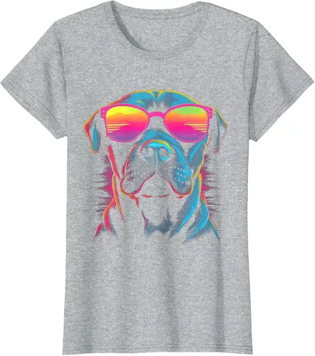 Vista 25 de Pit Bull Mom Dog Lover Colorido Artistic Pitbull Owner - Camiseta para mujer, Negro
