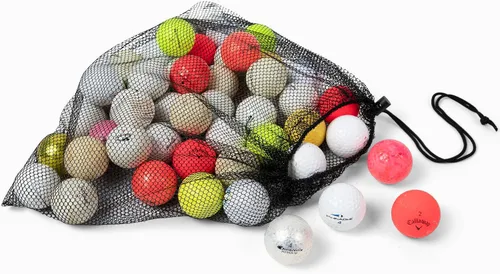 Vista 5 de 100 pelotas de golf usadas para practicar varios golpes – Pelotas de golf a granel baratas ideales para principiantes y práctica de swing de golf