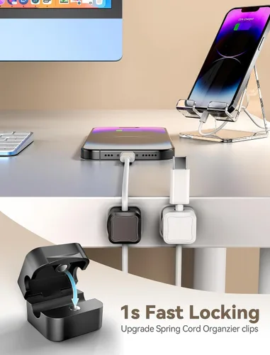 Vista 2 de Soporte acrílico para teléfono celular, soporte para teléfono Transparente
