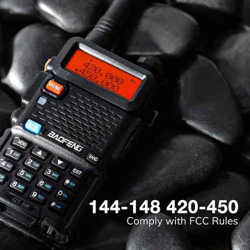 Vista 2 de 【Versión UV-5R compatible con FCC】 BAOFENG GT-5R radio bidireccional de doble banda, radio portátil UHF VHF para aficionados (Ham) para adultos