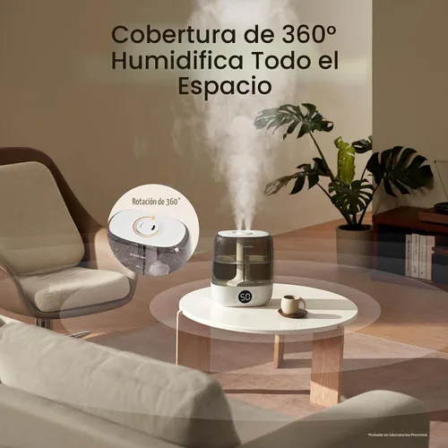 Vista 6 de Provirtec 6L Self-Cleaning Humidifier for Large Room, Warm & Cool Mist No-Leak Design, Easy Clean, Top Fill, 60H Runtime, Quiet Ultrasonic, Auto