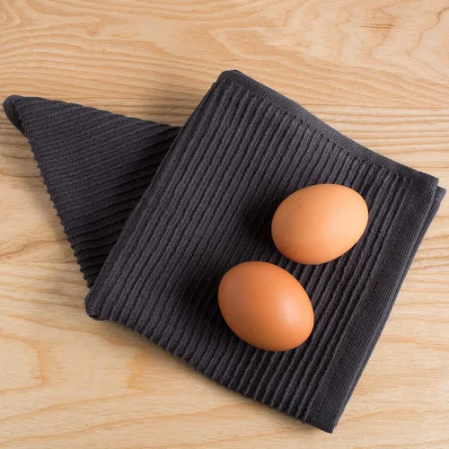 Vista 5 de Now Designs Ripple - Juego de 4 paños de cocina, color negro