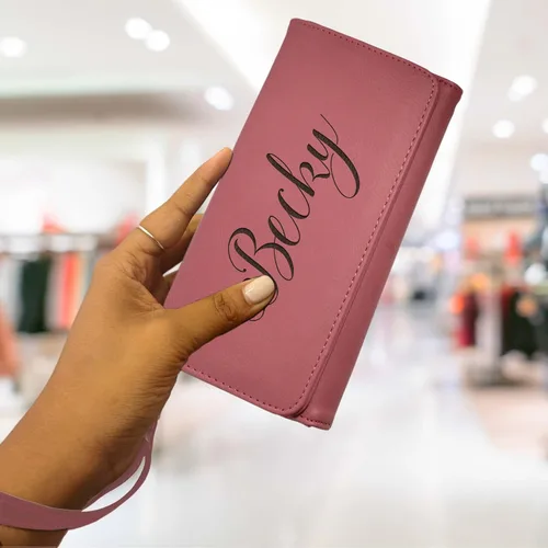 Vista 5 de Cartera de mano personalizada para mujer con correa extraíble