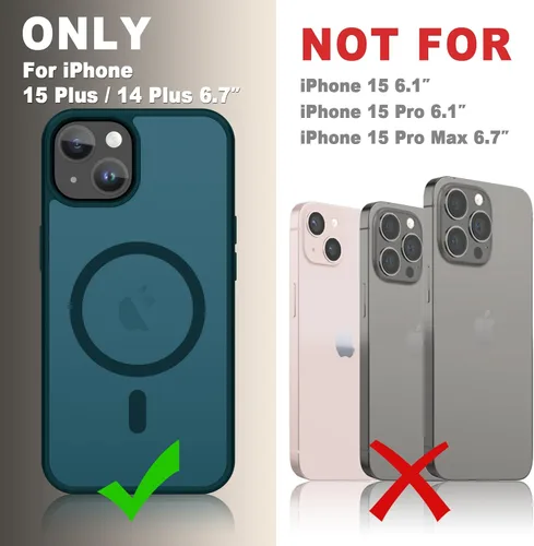 Vista 1594 de Funda para Google Pixel 10 Pro XL, cubierta magnética mate, color negro Fit for MagSafe, Screen Protector included, Shockproof Military Grade