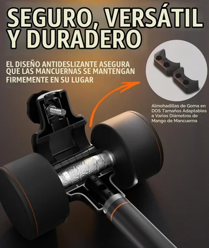 Vista 5 de Flexible Dumbbell Converter - 260 LBS Weight Capacity Adjustable Alloy Steel Bar丨Convert Dumbbells to Barbell, Enhanced Compatibility for Wide Range