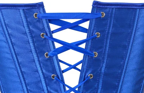 Vista 4 de Zhitunemi - Conjunto de lencería sensual para mujer, corsé de satén negro moldeador de cintura