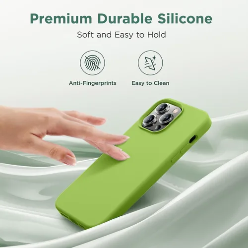 Vista 3 de Cordking Funda diseñada para iPhone 14 Pro Max, silicona líquida de alta calidad a prueba de golpes para iPhone 14 ProMax