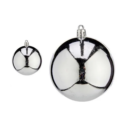 Vista 2 de Bolas de Navidad Krist+ K1912475-3 Plateado Plástico Ø 8 cm 16