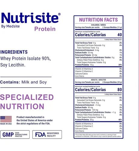 Vista 7 de Nutrisite Proteína de suero en polvo 90% – Proteína en polvo sin sabor para niños y adultos, cero carbohidratos, sin gluten y sacarosa, fácil