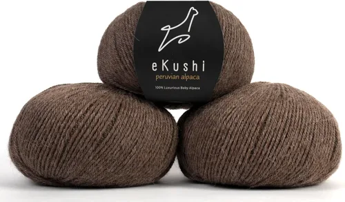 Vista 78 de 100% Hilo de Alpaca Baby para Tejer y Ganchillo - 1 Cono de Hilo Premium DK - Ligero, Hipoalergénico y Térmico Hecho en Perú - Ideal para Proyectos