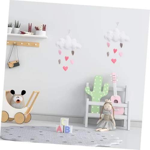 Vista 8 de SHOWERORO Decoración para habitación de niños, decoración de habitación de niños, decoración colgante de nube, decoración de ensueño, decoración