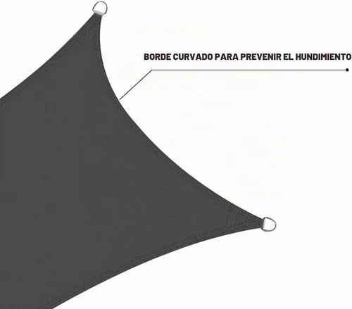 Vista 6 de LOVE STORY Vela de Sombra Solar Rectangular Impermeable de 6.5' x 10' Gris Oscuro Resistente a UV para Patio Exterior Jardín Patio Trasero